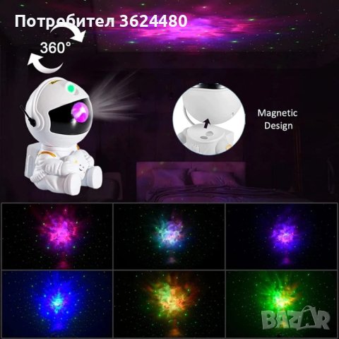 Астронавт LED проектор 3854, снимка 5 - Други стоки за дома - 40326641