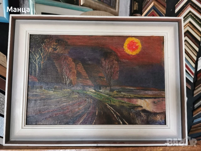 Стара авторска картина масло