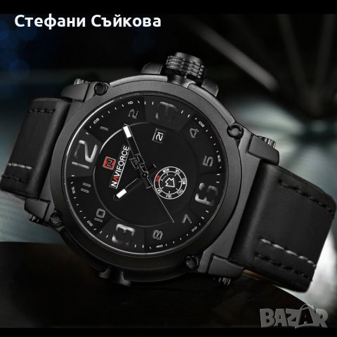 Eлегантен мъжки часовник NAVIFORCE NF9097M , Кожена каишка, снимка 2 - Мъжки - 37815427