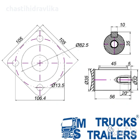 Орбитален хидромотор PRESKO BM5 395cm3 BMS OMS SMS OMZS OMSS ALSG3, снимка 4 - Части - 54065463