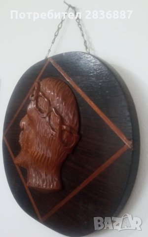 Винтидж дървена религиозна плоча за стена., снимка 4 - Антикварни и старинни предмети - 35438207