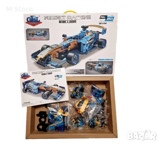 Конструктор 635 части, Blue Race Machine , снимка 3 - Конструктори - 48322367