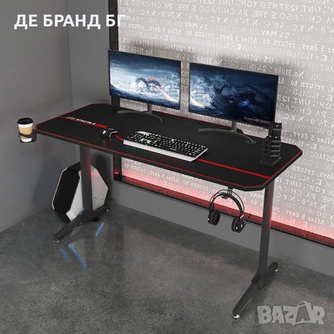 Геймърско бюро с аксесоари ST-EAGLE-1400 BK, снимка 7 - Бюра - 35147527