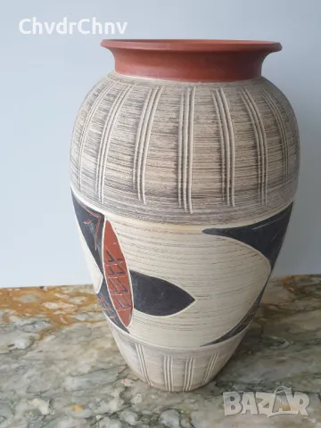 41см-5кг Havelland керамична ваза/голяма стара немска декоративна ваза, снимка 2 - Вази - 48787746