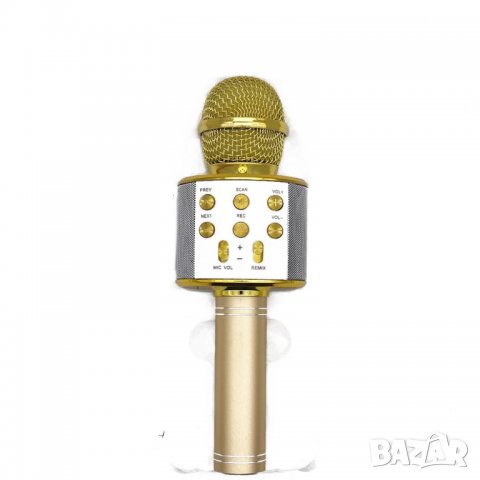 Безжичен Микрофон с Блутут и вградени тонколони WS-858, снимка 5 - Микрофони - 32200285