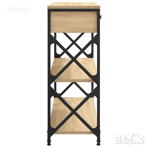 vidaXL Конзолна маса, дъб сонома, 75x28x75 см, инженерно дърво, снимка 7 - Маси - 56148073