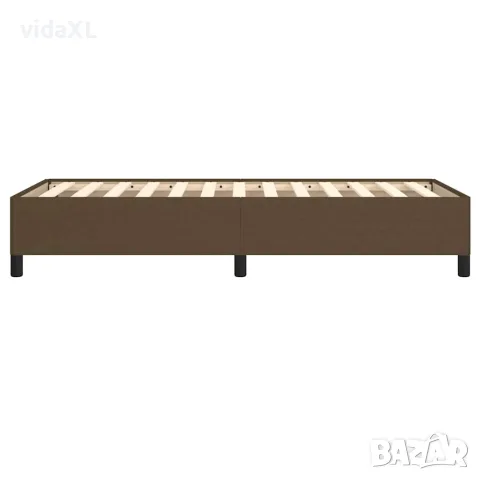 vidaXL Рамка за легло без матрак, тъмнокафява, 100x200 см, плат, снимка 6 - Спални и легла - 56147208