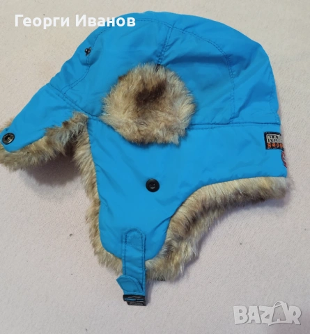 КАТО НОВА NAPAPIJRI 100% ОРИГИНАЛНА детска ушанка зимна шапка Напапири, снимка 2 - Шапки, шалове и ръкавици - 53064419
