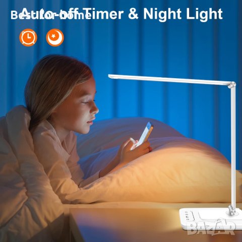 ЛЕД настолна лампа oxylops с различни режими и грижа за очите, снимка 6 - Настолни лампи - 42753150