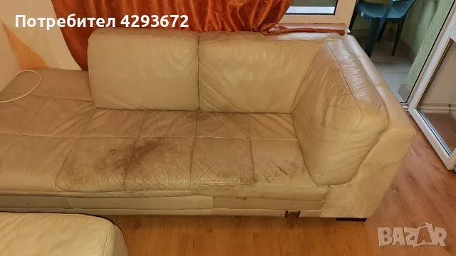 Ъглов кожен диван, снимка 2 - Дивани и мека мебел - 48927071