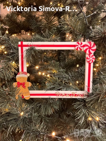 Ръчно изработени, коледни рамки за снимки - 10/15 и 13/18, снимка 5 - Декорация за дома - 34243132
