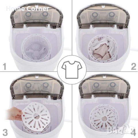 Мини пералня Termomax MWM3300W - нова, снимка 4 - Перални - 51192411