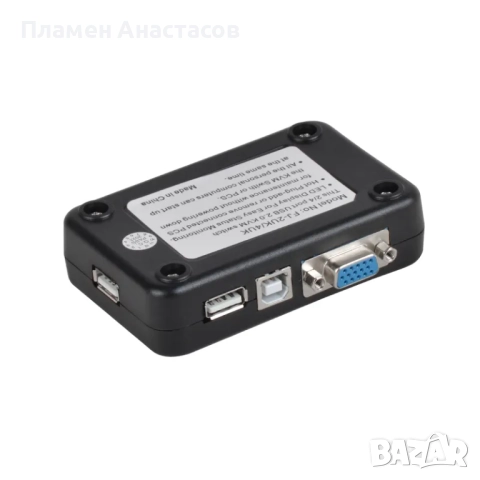 2-портов VGA USB KVM превключвател – управлявайте два компютъра с един монитор и периферия, снимка 2 - Други - 52974096