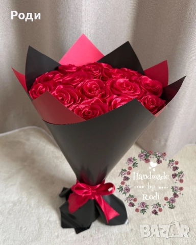 Вечни сатенени рози