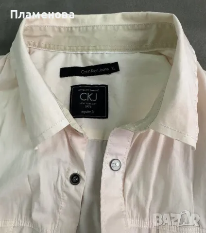 Мъжка риза Calvin Klein Jeans - L/XL, снимка 7 - Ризи - 49148302