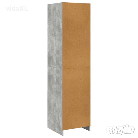 vidaXL Гардероб с чекмеджета бетонно сив 50x50x200 см инженерно дърво, снимка 6 - Гардероби - 56147676