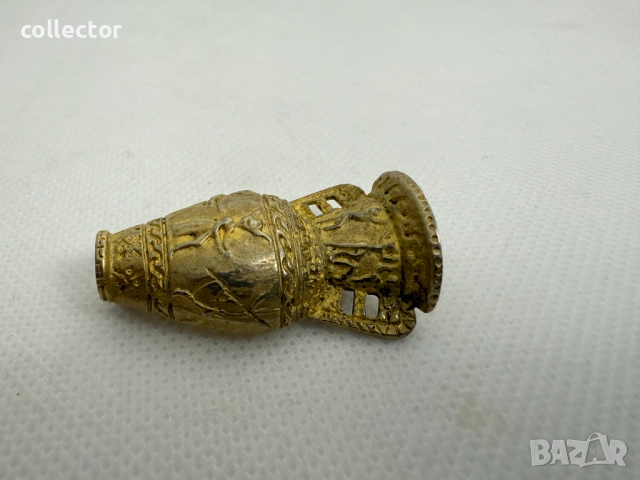 Сребърна брошка във формата на амфора / урна. №7594, снимка 4 - Колиета, медальони, синджири - 52318810