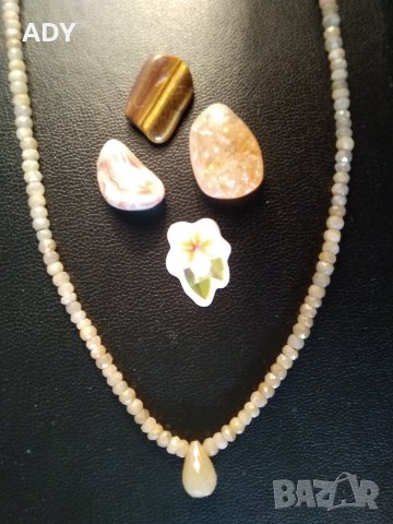  КОЛИЕ С ЕСТЕСТВЕНИ ФАСЕТИРАНИ САПФИРИ - 44 см-ПРОМОЦИЯ