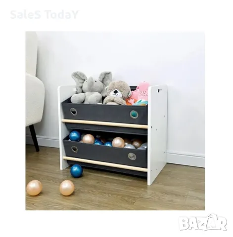 Етажерка с два текстилни Рафта, 55x35x50cm , снимка 2 - Етажерки - 46835140