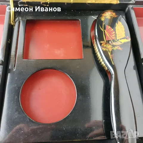 Стара виетнамска дървена кутия за гримове и бижута #5618  Има някои проблеми:  липсват две кутии и н, снимка 5 - Антикварни и старинни предмети - 47733829