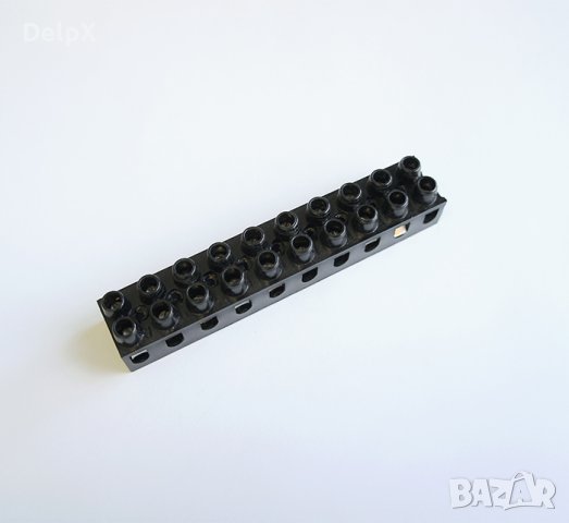 Българска лустер клема 380V черна 12pin 4mm2, снимка 1