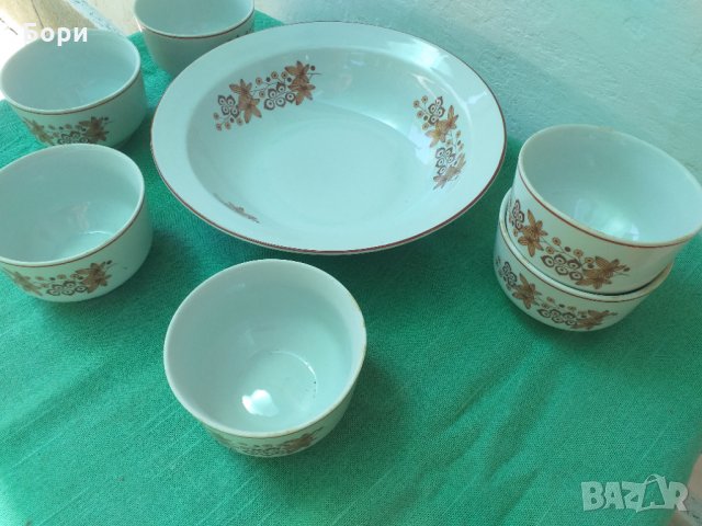 Български порцелан Купа + 6 купи, снимка 5 - Чинии - 33753929