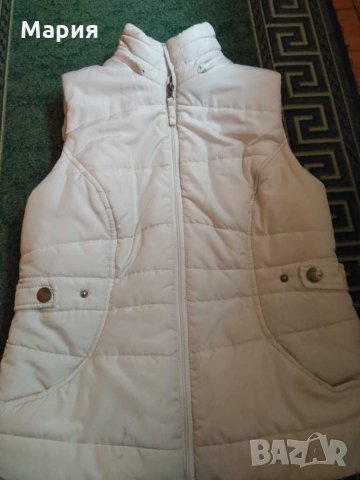 Бяло яке и подарък елек, снимка 4 - Якета - 30829306