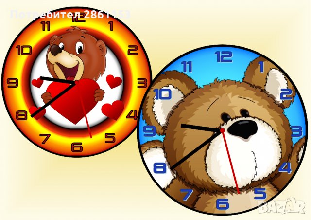 Стенни часовници за детска стая-забавни,с любим герой,със снимка , снимка 8 - Стенни часовници - 30626405