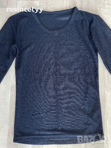синя блузка, снимка 10 - Блузи с дълъг ръкав и пуловери - 23917136