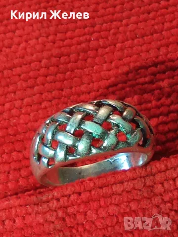 СТИЛЕН АЖУРЕН СРЕБЪРЕН ПРЪСТЕН СРЕБРО 925 ПРОБА МАЙСТОРСКА АРТ ИЗРАБОТКА 41689, снимка 12 - Пръстени - 46223050