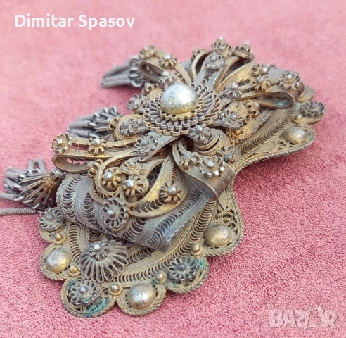 Възрожденска Сребърна Пафта Филигран Колан, снимка 10 - Други ценни предмети - 52894187