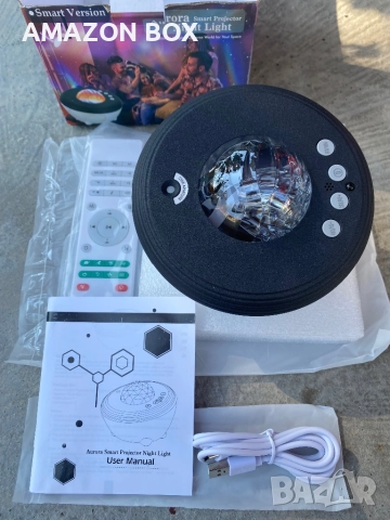 СМАРТ Проекторна Лампа Aurora Smart Night Light с Bluetooth и Музика, снимка 2 - Прожектори - 52107054