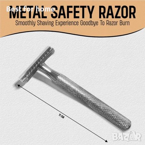 Класически бръснач от неръждаема стомана – Професионален дизайн за традиционно бръснене, снимка 6 - Други - 53088545