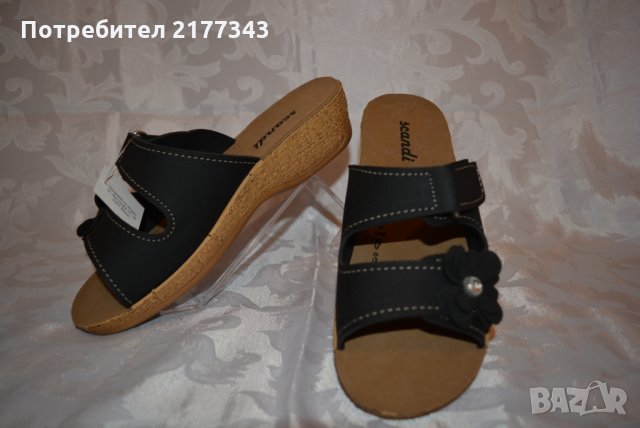 6 Чифта Черни Дамски Чехли Обувки Артикул №081, снимка 2 - Чехли - 30967907