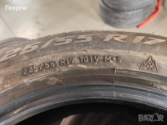 1бр.зимна гума 225/55/17 Pirelli, снимка 3 - Гуми и джанти - 54025349