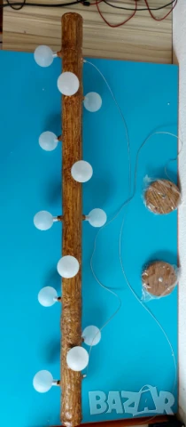 Северен ретро полилей от клон на дърво, ЛЕД LED креативна смола, снимка 3 - Лампи за таван - 51110732