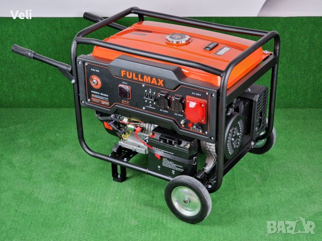 Генератор за ток комбиниран монофазен и трифазен с ел. стартер 6.5kw, снимка 2 - Генератори - 38248901