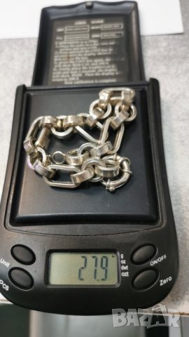 Сребърна гривна 28 гр, снимка 1