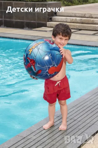 Надуваема топка Спайдърмен Bestway, диаметър 51 см, PVC, за деца, ярка, снимка 5 - Надуваеми играчки - 49927916