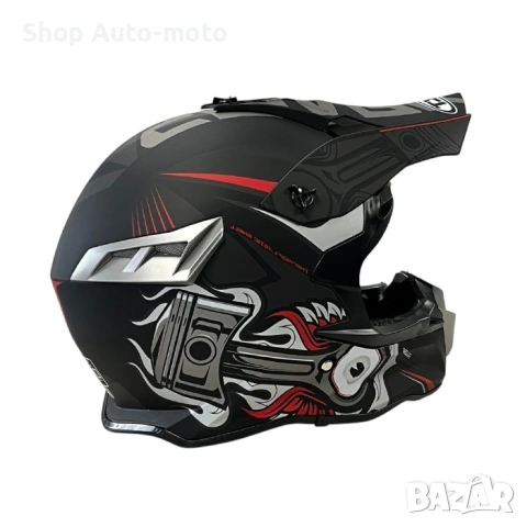 Кросова каска Automat, S, M, L и XL, Matt Black/Grey Red, снимка 3 - Аксесоари и консумативи - 53979117