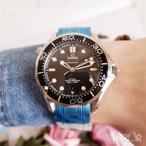Мъжки часовник OMEGA Seamaster Diver 300M Master Co-Axial Black Dial с автоматичен механизъм