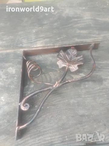Конзоли , рафтодържачи стойки и ъгли за рафтове и етажерки от ковано желязо, снимка 12 - Други - 49641734