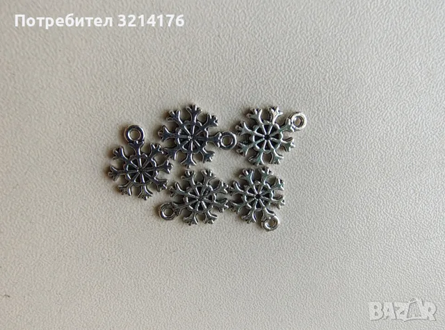 Висулка бижу - Снежинка, снимка 4 - Други - 55817284