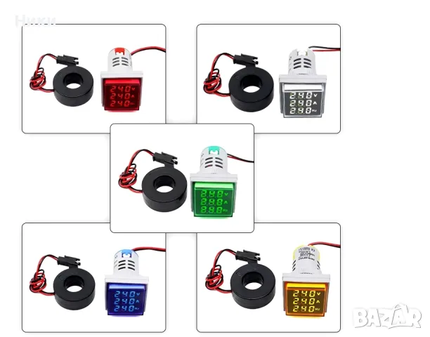 LED цифрово напрежение ток херц квадратен индикатор, снимка 3 - Друга електроника - 48371487