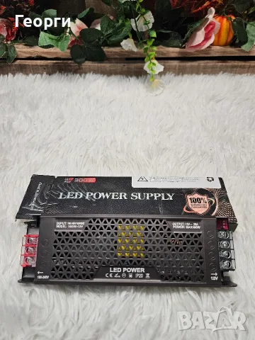 Ново Слим Захранване за LED Ленти 12V 25A 300W (Метално)