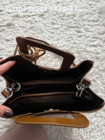 Чанта с естествен велур, снимка 3 - Чанти - 52410933