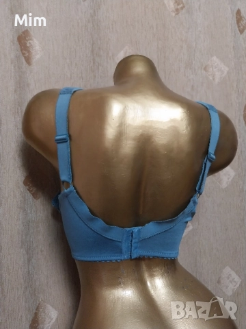 PLAISIR 95 H Син дантелен сутиен за едра дама , снимка 2 - Бельо - 51803091