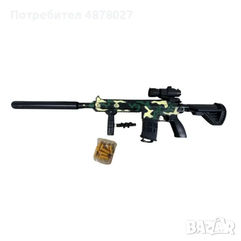 Детска играчка пушка автомат с меки патрони и допълнителни екстри / Цвят: Червен / Материал: пластма, снимка 6 - Въздушно оръжие - 55726605
