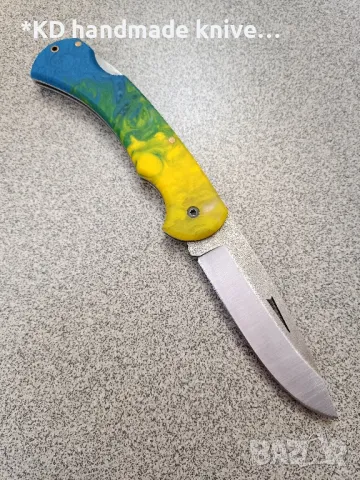 Сгъваем нож ръчно изработен, снимка 2 - Ножове - 48416729