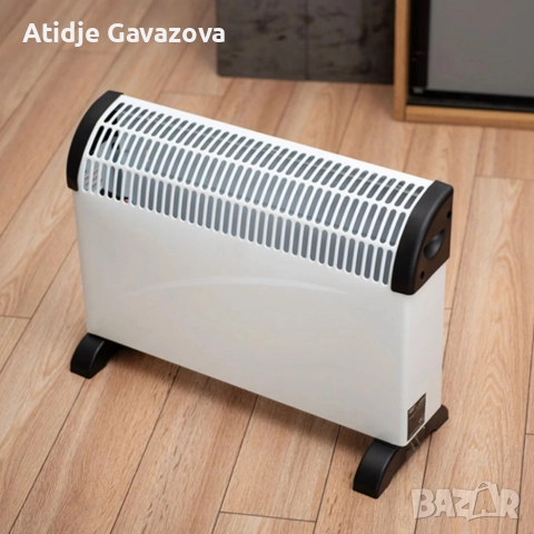 Електрически конвектор 2000 W с термостат – Енергийно ефективен и тих отоплител за всяко помещение, снимка 3 - Отоплителни печки - 52829726